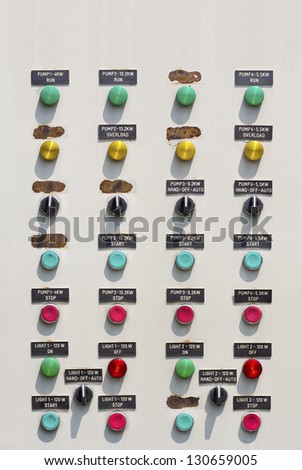 The industrial  control panel to manage the plant.