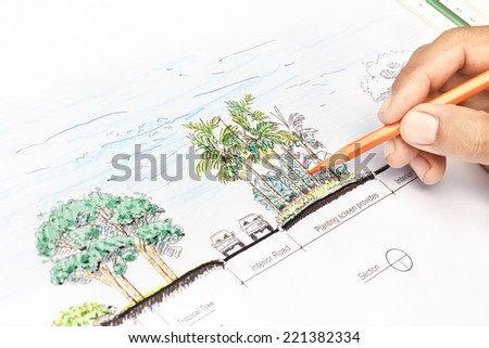 Landscape architect design section plan
