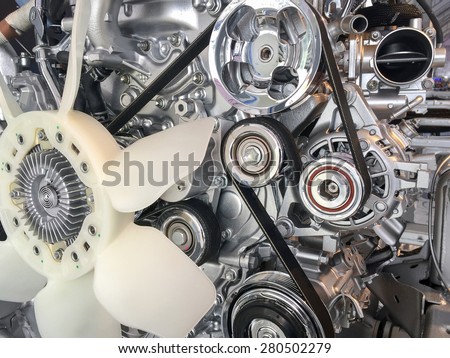 Car engine pulley drive belt