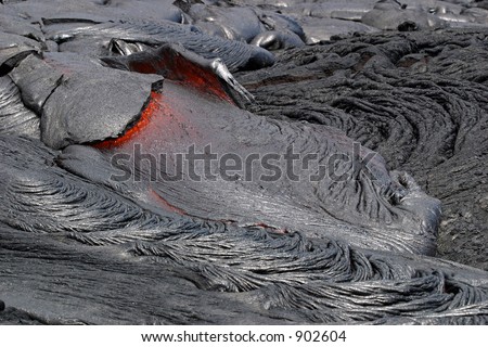 Red Hot Flowing Lava - Hawaii Volcanoes National Park