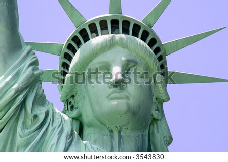 statue of liberty face image. of the Statue of Liberty