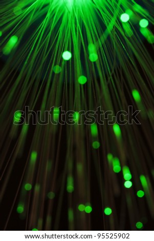 Green optical fibers detail