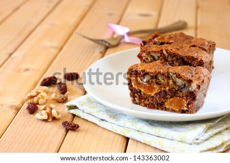 homemade cake with dry fruits