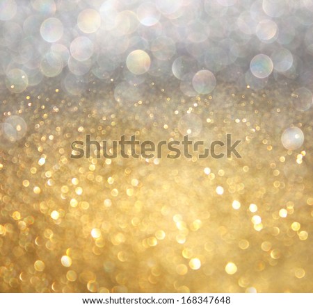 white silver and gold abstract  bokeh lights. defocused background