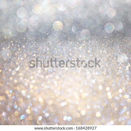 white and silver abstract  bokeh lights. defocused background