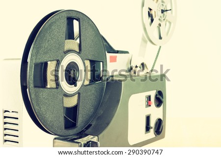 close up of old 8mm Film Projector part