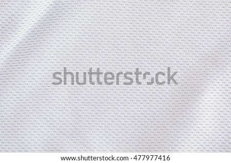 White jersey fabric texture background, sports wear.