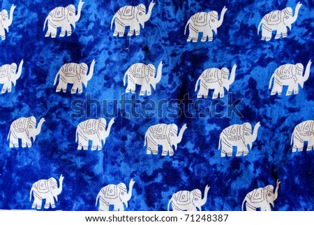 blue elephant pattern thai style background highly details