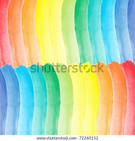 abstract water color background paint with the various color brush like the rainbow