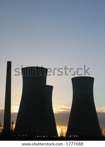 Nuclear Power Plant - Concept of Energy Production or Pollution