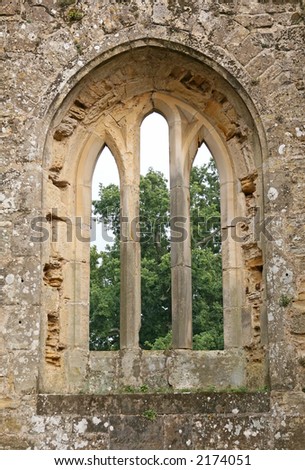 Arched window, from a traditional English castle