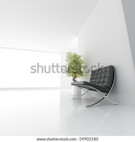 3D rendering of simple space design 3D rendering of simple space design