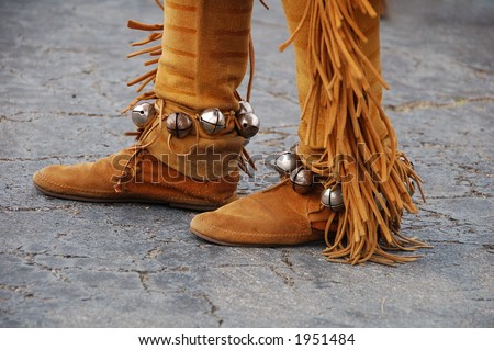 Native American shoes - stock photo