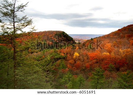the colorful hills of West Virginia in autumn