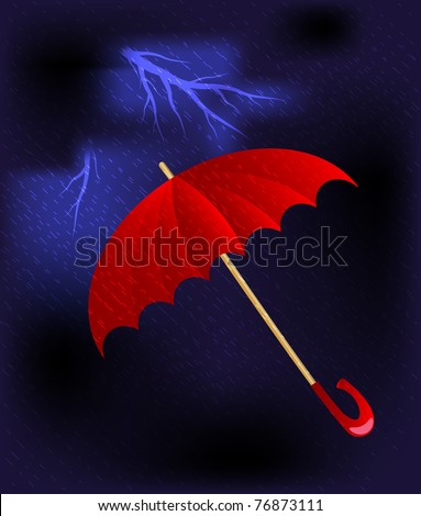umbrella in a thunderstorm