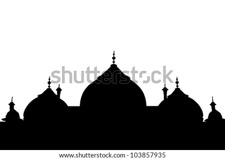 mosque silhouette isolated