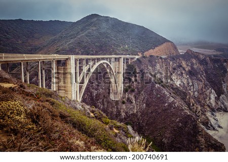 Bixby Bridge, Pacific Coast Highway 1, Big Sur, California
