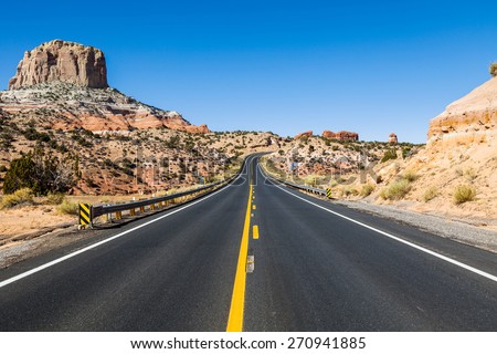 Road trip in Arizona desert, USA