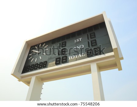 score board at football stadium