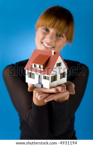 Woman And House
