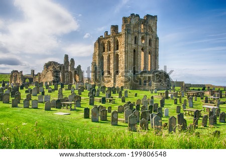 The ruins of Tynemouth castle and priory, England, UK