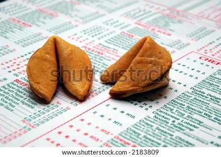Fortune Cookies on Chinese Restaurant Menu