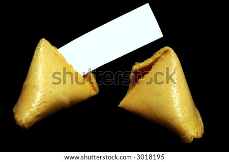 Fortune Cookie with Blank Paper
