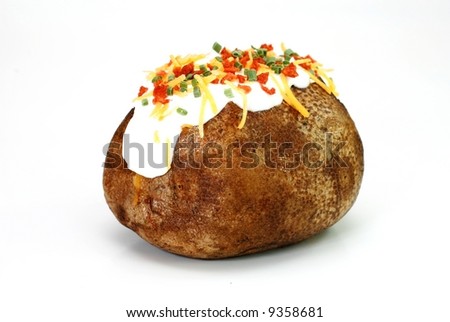 Loaded Baked Potato. stock photo : Baked potato