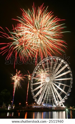 firework display at the eye on malaysia