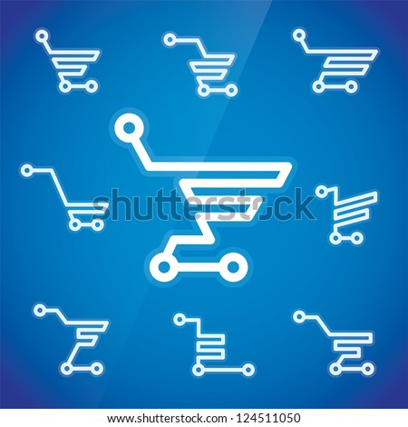Electronic Shopping Cart Illustration Sign Symbol Button Badge Icon Logo for Family Baby Children Teenager People Electronic Shopping Cart Illustration Sign Symbol Button Badge Icon Logo for Family Baby Children Teenager People