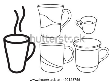 cup line drawing