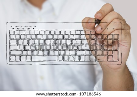 Computer Keyboard Drawing