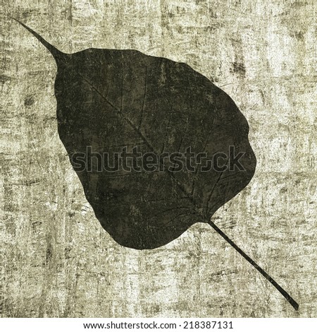 Abstract leaf design on grunge background