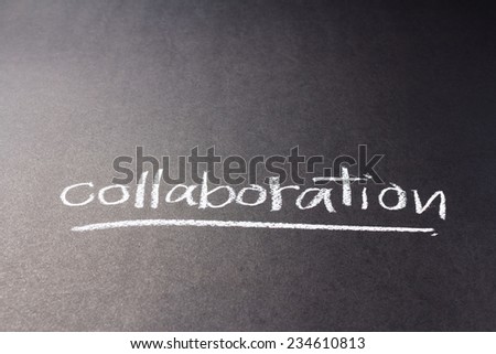 Handwriting of Collaboration word as topic