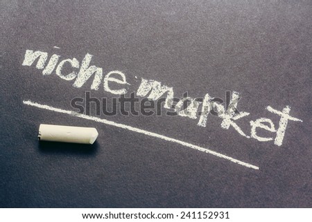 Niche Market handwriting on chalkboard