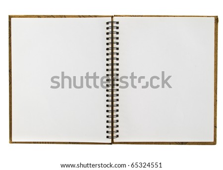 blank white page. An opened lank white page