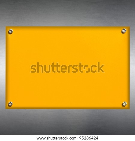Yellow iron plate in metallic cover
