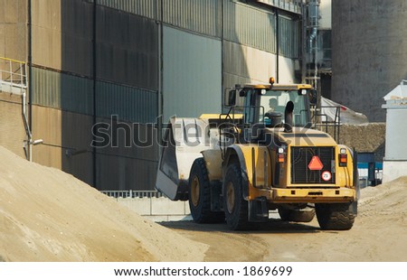 A bulldozer in action