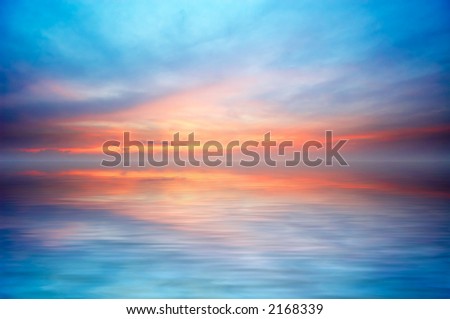 abstract ocean and sunset background