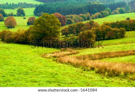 beautiful autumn country landscape