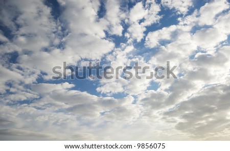 blue sky and beautiful fluffy white clouds, perfect replacement for boring skies
