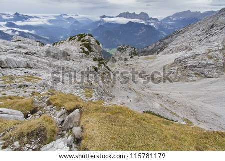 Autumn hiking in the Austrian Alps, Europe
