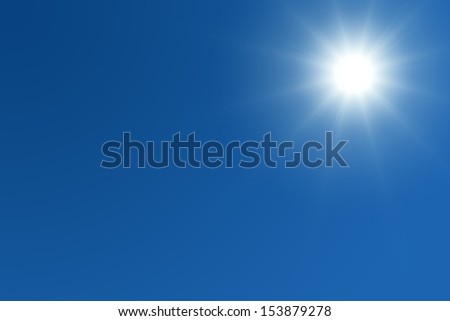 Bright sun with text space