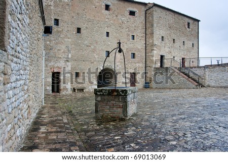 View of the fortress of San Leo, Italy, le Marche
