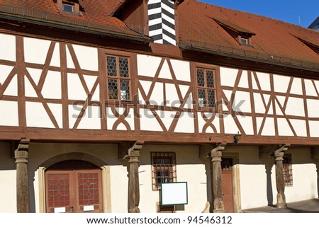 Half-timbered facade inside the \