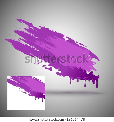 element for design in the form of purple paint smear