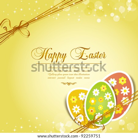 vector background with holiday Easter eggs