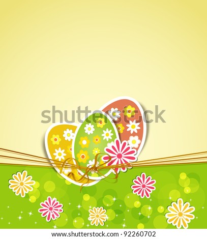 vector background with holiday Easter eggs