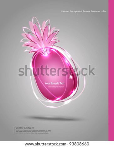 vector abstract banner in the form of an pineapple