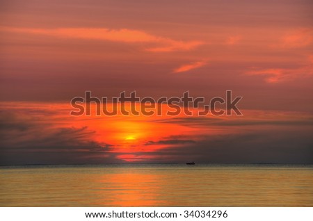 Door County Sunset Over Green Bay